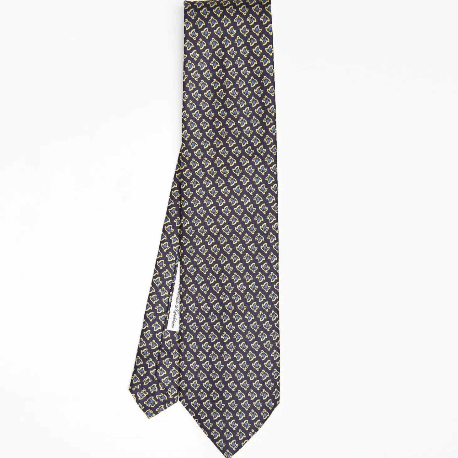 Dark Blue Archivio Collection Silk Tie 1934-01