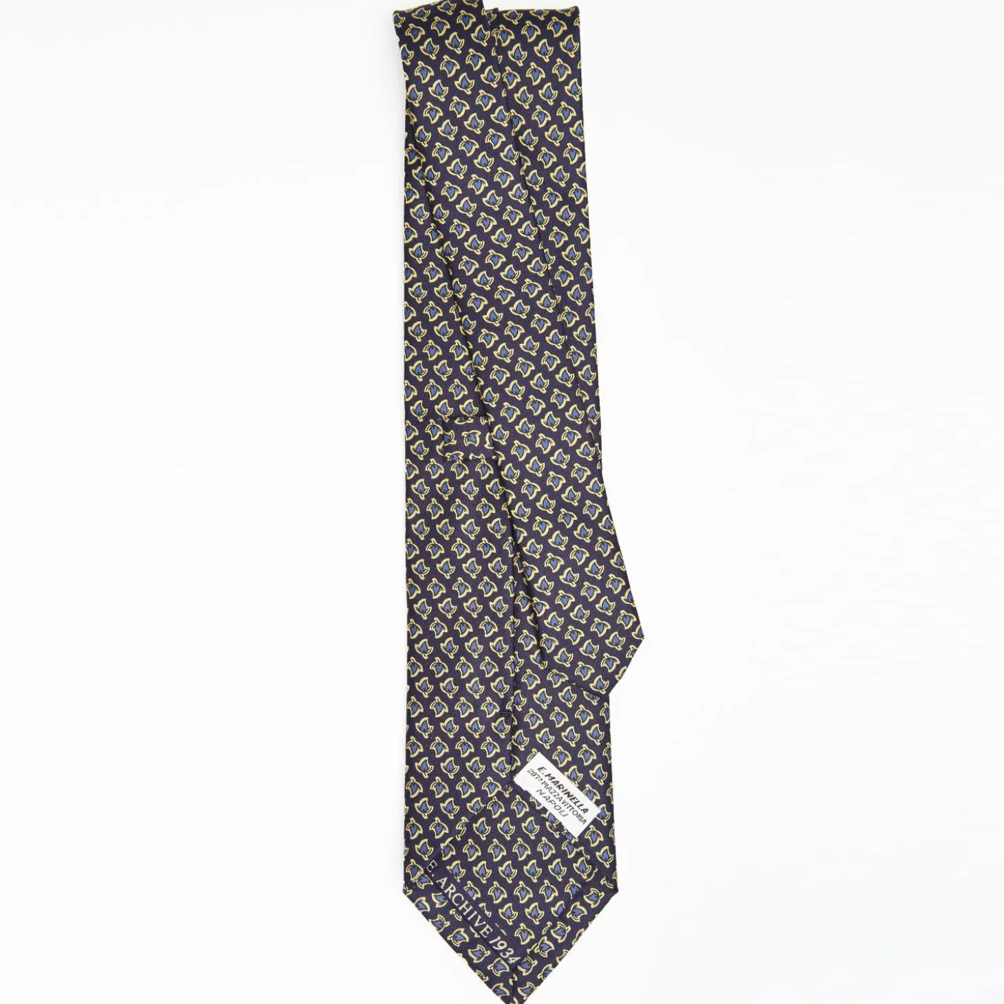 Dark Blue Archivio Collection Silk Tie 1934-01