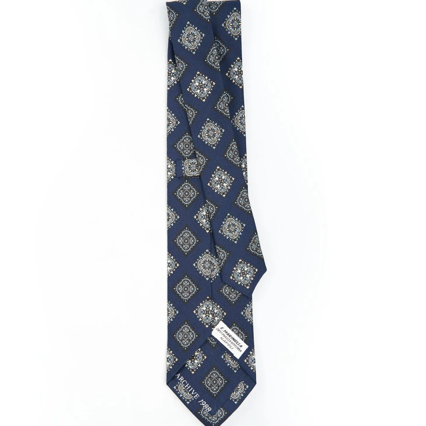 Dark Blue Archivio Collection Silk Tie 1988-01