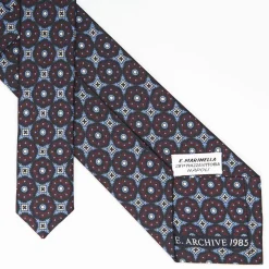 Dark Blue Archivio Collection Silk Tie 1985-02