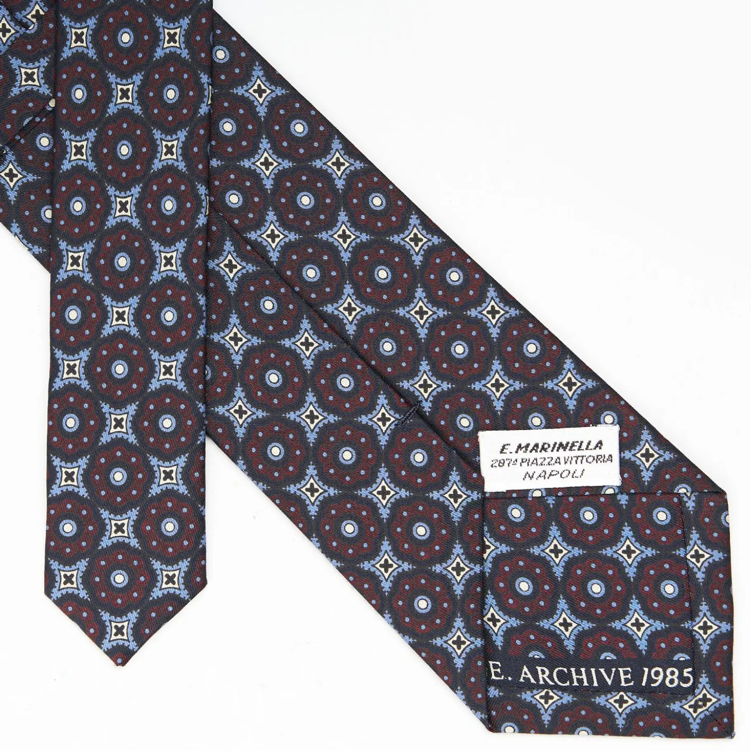 Dark Blue Archivio Collection Silk Tie 1985-02