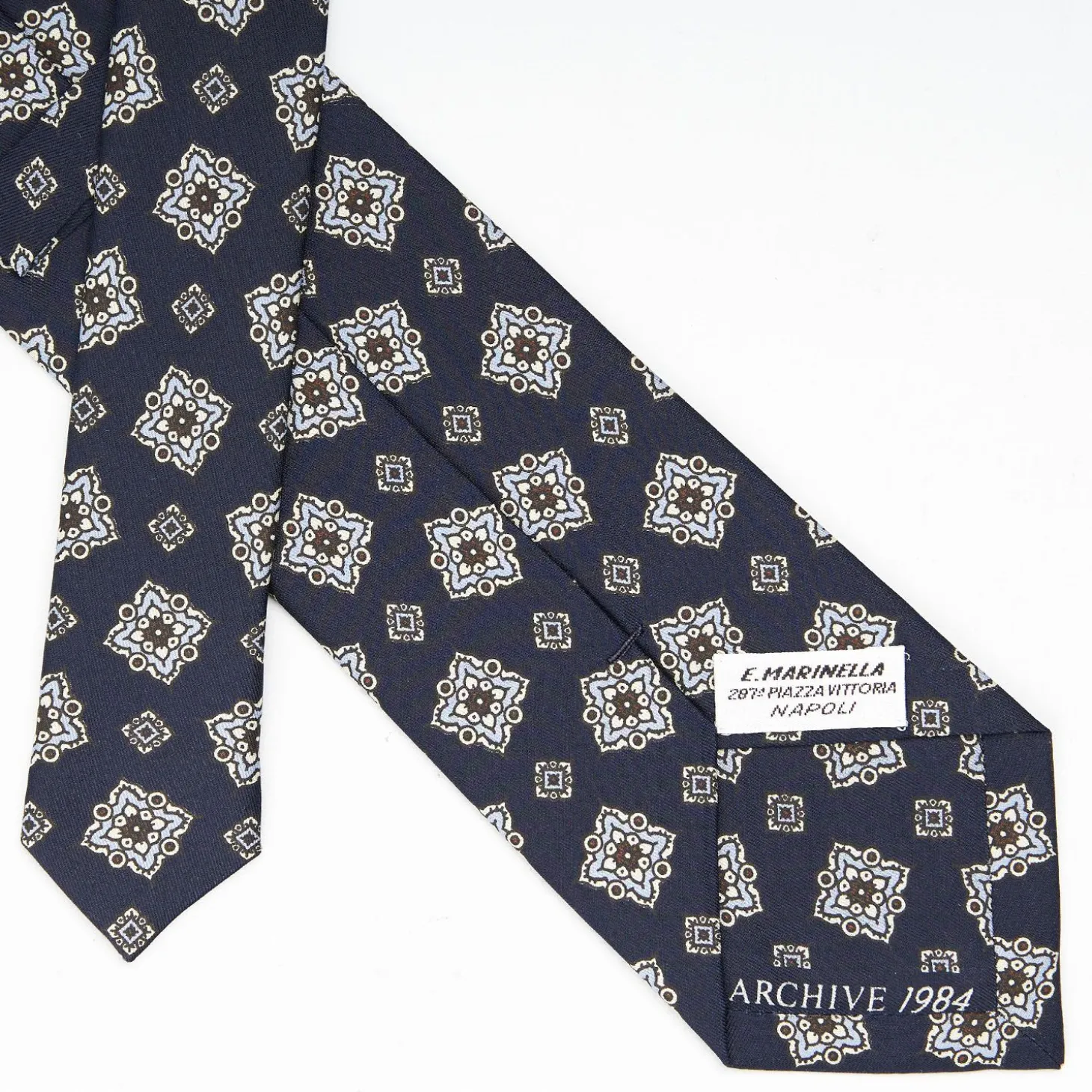 Dark Blue Archivio Collection Silk Tie 1984-01