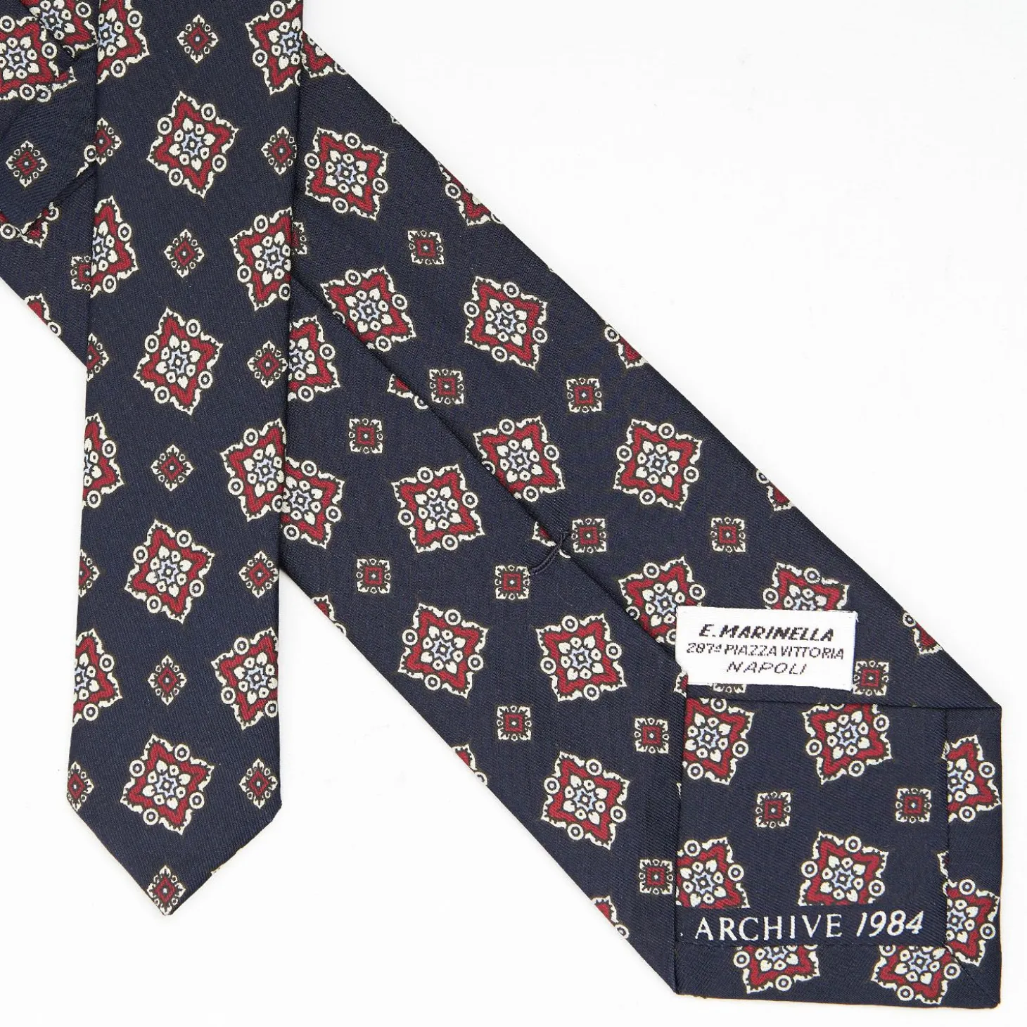 Dark Blue Archivio Collection Silk Tie 1984-02