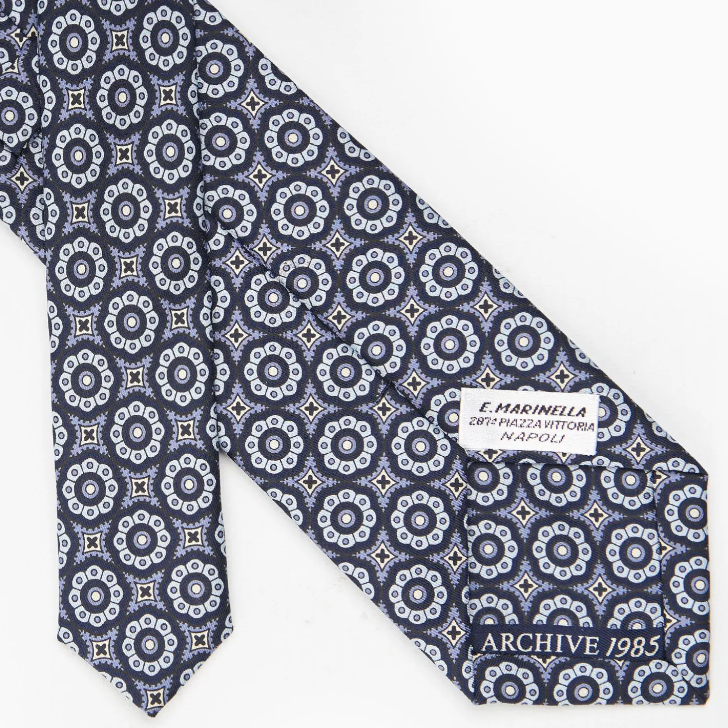 Dark Blue Archivio Collection Silk Tie 1985-01