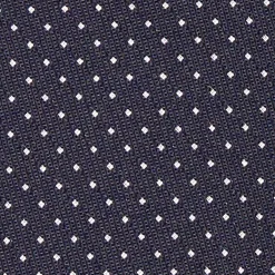 Dark Blue Ceremonial Jacquard Silk Tie Small Geometric Pattern