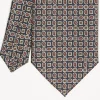 Dark Blue Extra Long Sartorial Silk Tie - Paisley Pattern