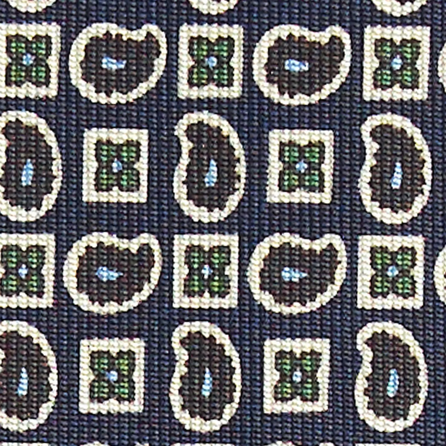 Dark Blue Extra Long Sartorial Silk Tie - Paisley Pattern