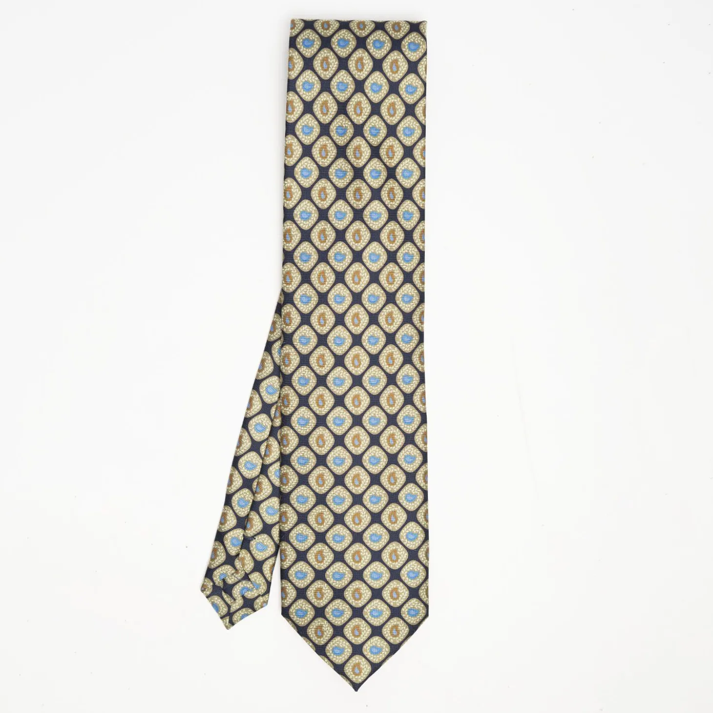 Dark Blue Heritage Collection Silk Tie - Paisley Pattern