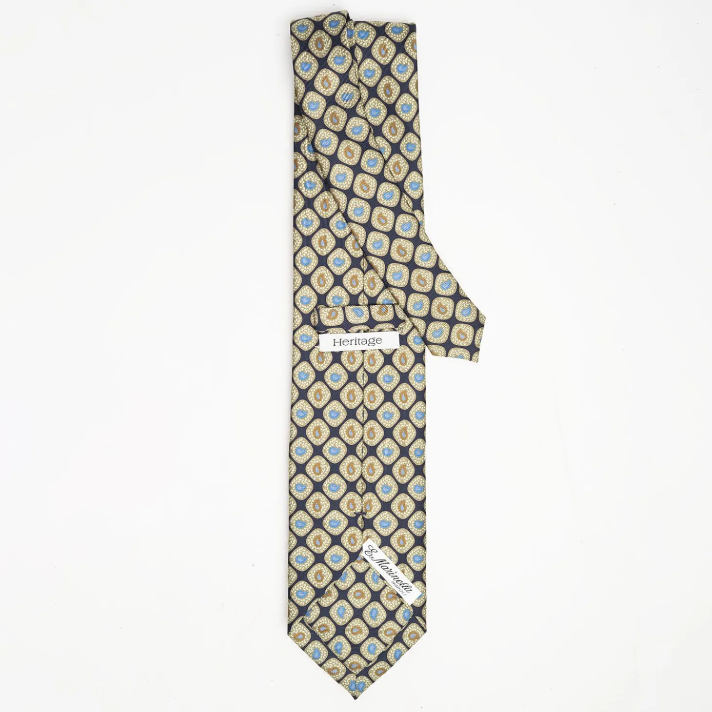 Dark Blue Heritage Collection Silk Tie - Paisley Pattern