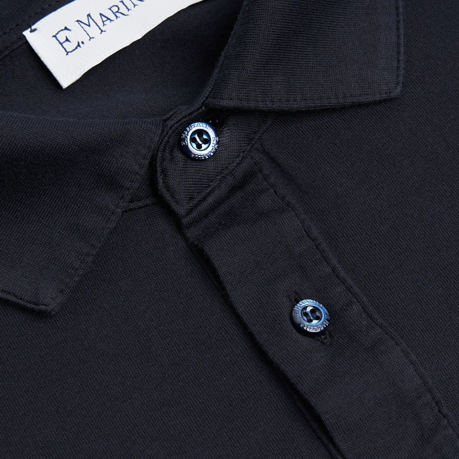 Dark Blue Jersey Short Sleeve Polo Shirt