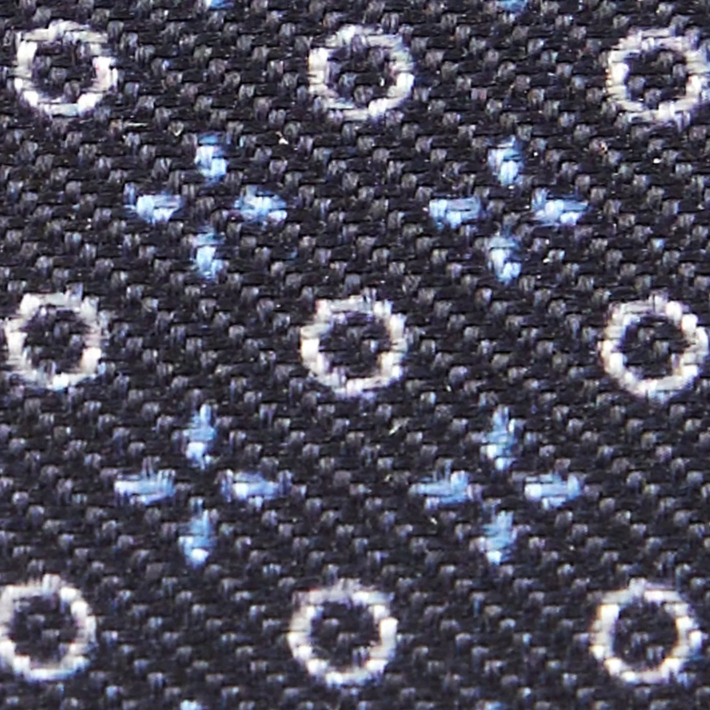 Dark Blue Keyfob In Silk And Leather