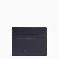 Dark Blue Leather Credit Card Holder - 7 Compartments