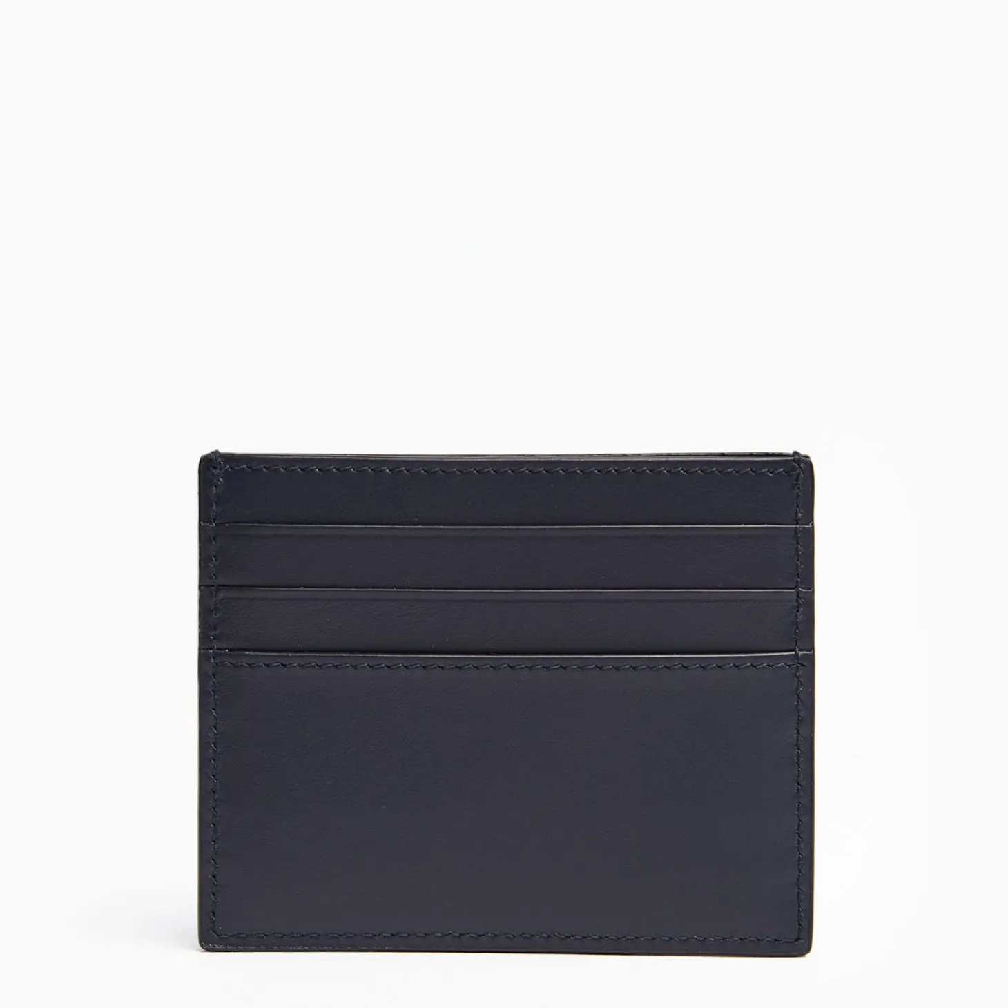 Dark Blue Leather Credit Card Holder - 7 Compartments