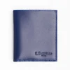 Dark Blue Leather Small Wallet