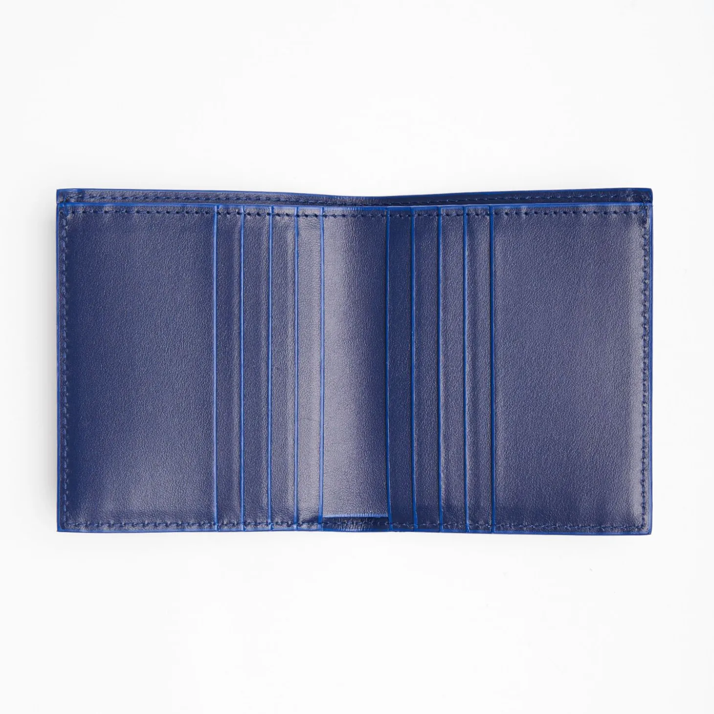 Dark Blue Leather Small Wallet