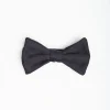 Dark Blue Pre-Knotted Silk Bowtie Solid Color