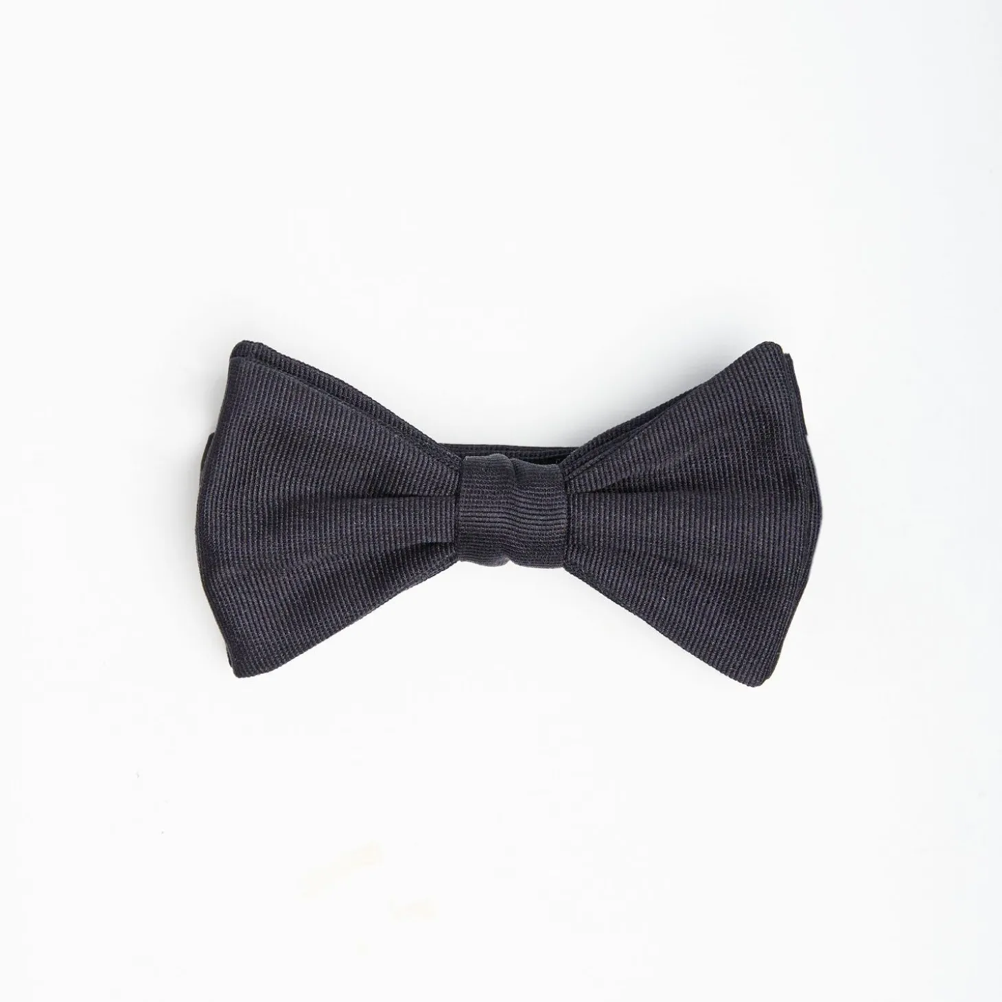 Dark Blue Pre-Knotted Silk Bowtie Solid Color