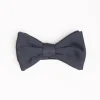 Dark Blue Pre-Knotted Silk Bowtie - Solid Color