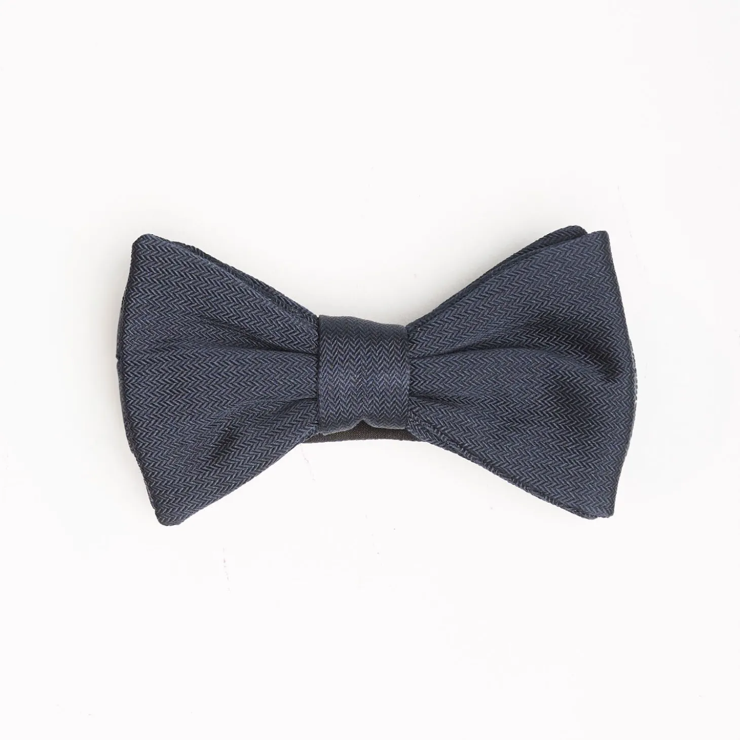 Dark Blue Pre-Knotted Silk Bowtie - Solid Color