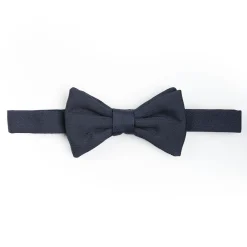 Dark Blue Pre-Knotted Silk Bowtie - Solid Color