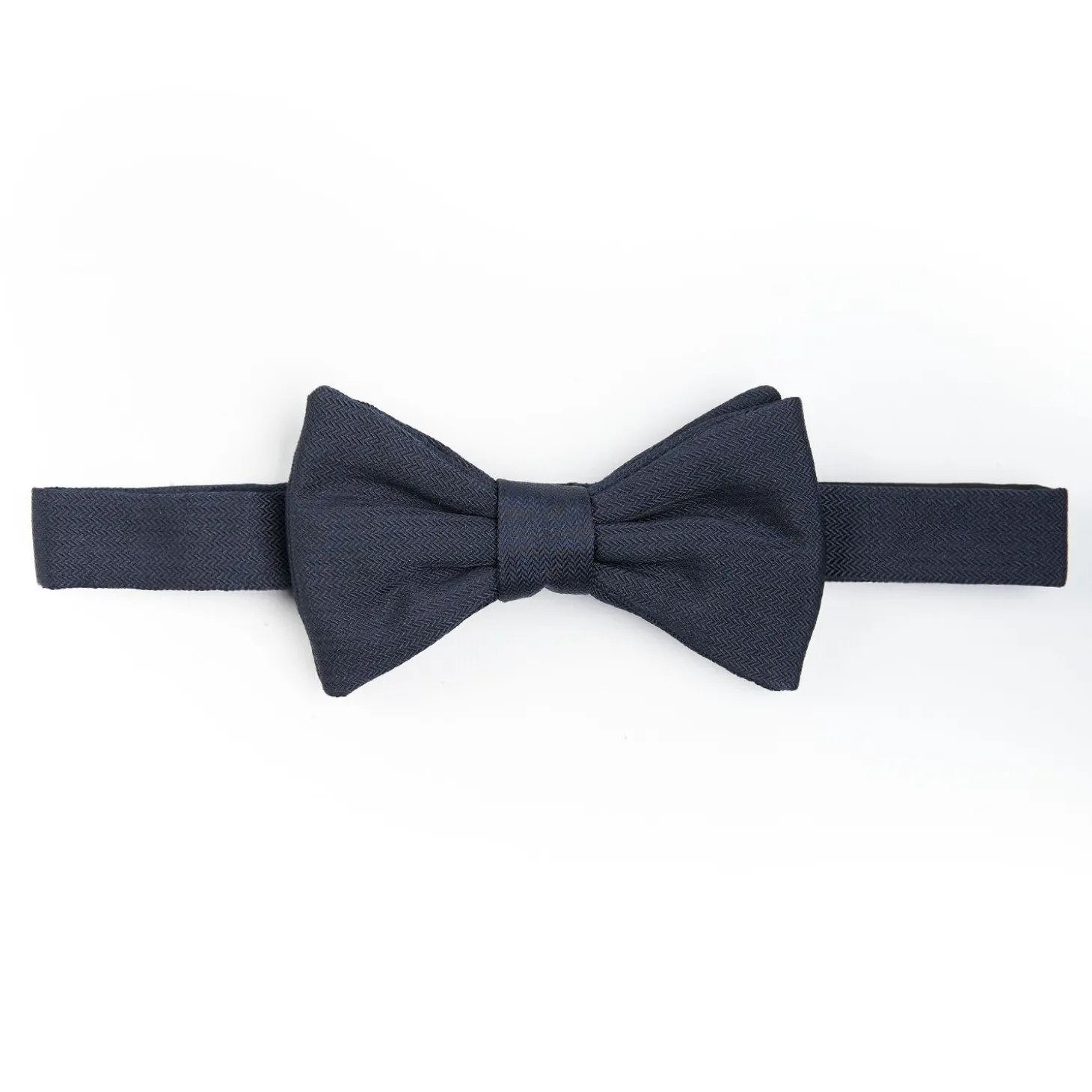 Dark Blue Pre-Knotted Silk Bowtie - Solid Color