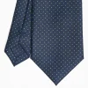 Dark Blue Sartorial Classic Silk Tie Polka Dot Pattern