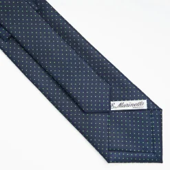 Dark Blue Sartorial Classic Silk Tie Polka Dot Pattern