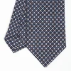 Dark Blue Sartorial Classic Silk Tie - Small Flower Pattern