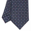 Dark Blue Sartorial Classic Silk Tie - Small Flower Designs