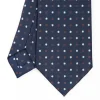 Dark Blue Sartorial Classic Silk Tie - Small Flower Designs