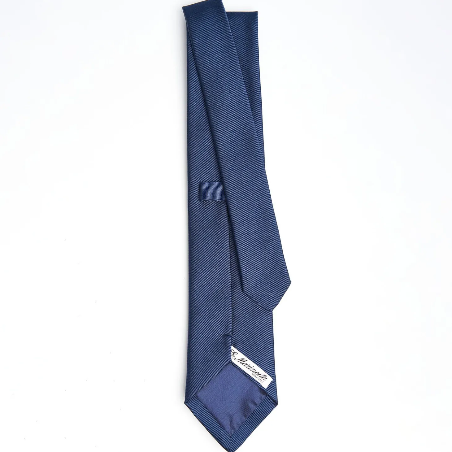 Dark Blue Sartorial Jacquard Silk Tie - Solid Colours