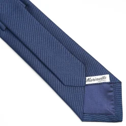 Dark Blue Sartorial Jacquard Silk Tie - Solid Colours