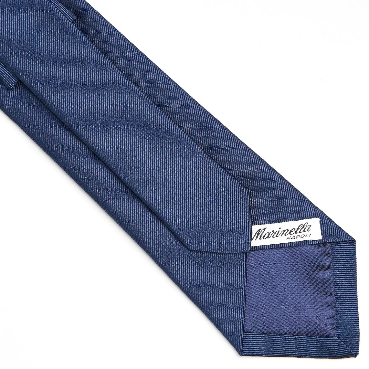 Dark Blue Sartorial Jacquard Silk Tie - Solid Colours