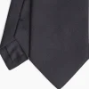 Dark Blue Sartorial Jacquard Silk Tie - Solid Colours