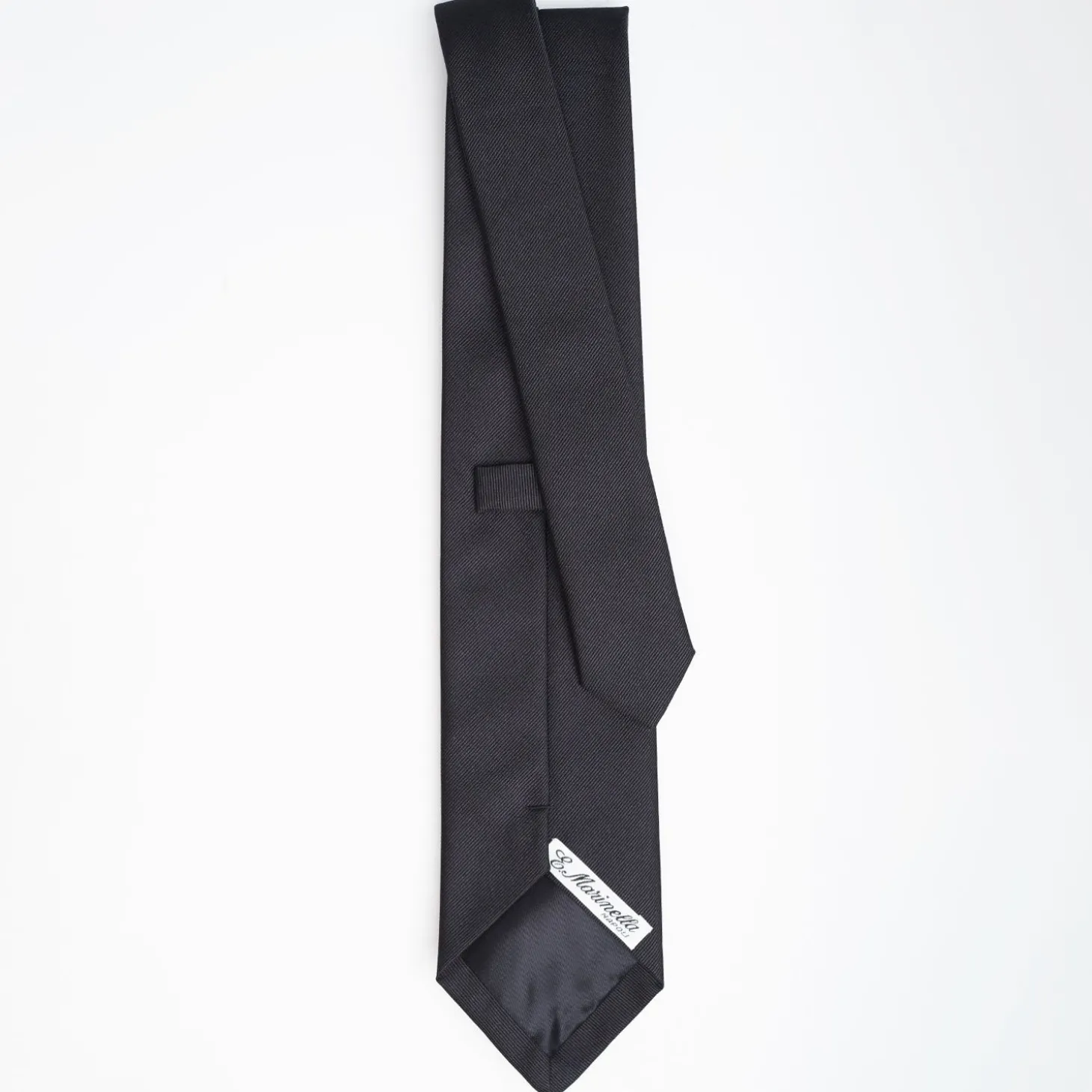 Dark Blue Sartorial Jacquard Silk Tie - Solid Colours