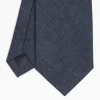 Dark Blue Sartorial Linen Tie Solid Color