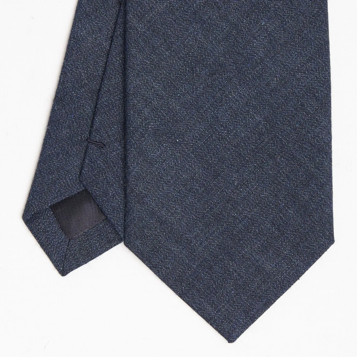 Dark Blue Sartorial Linen Tie Solid Color
