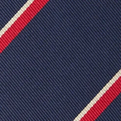 Dark Blue Sartorial Striped Silk Tie