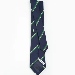 Dark Blue Sartorial Striped Silk Tie