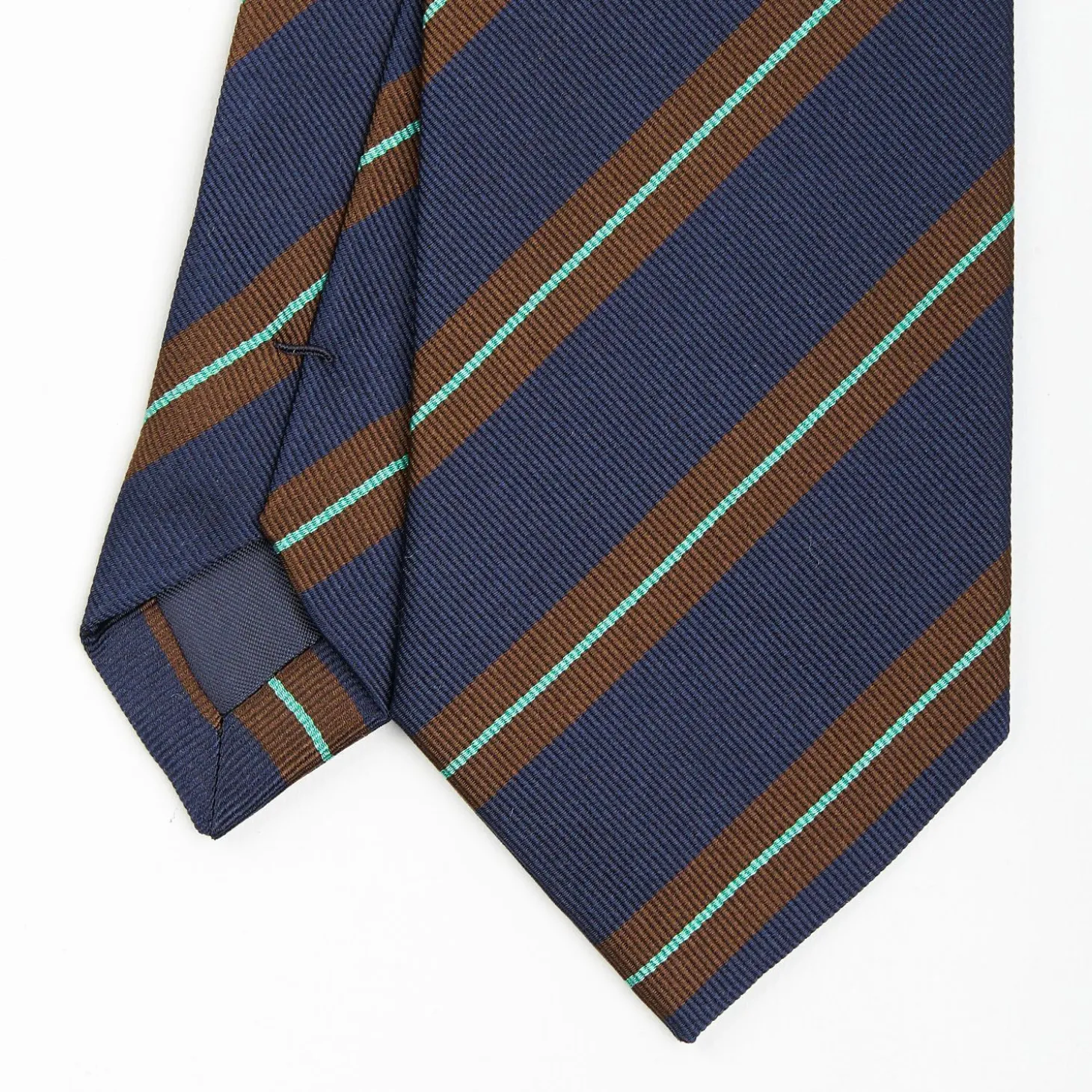Dark Blue Sartorial Striped Silk Tie