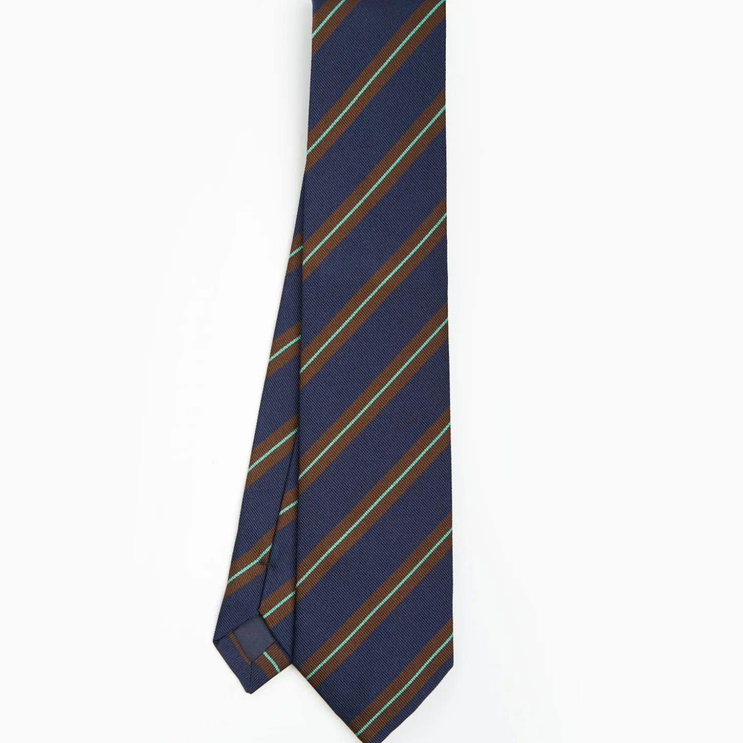 Dark Blue Sartorial Striped Silk Tie