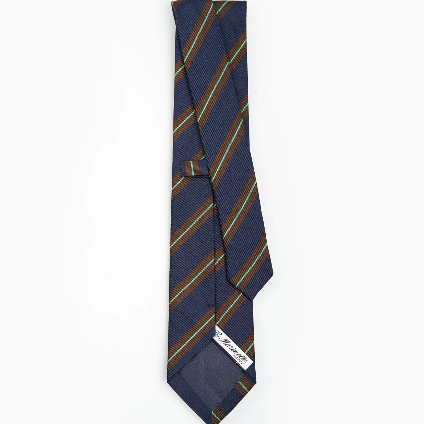 Dark Blue Sartorial Striped Silk Tie
