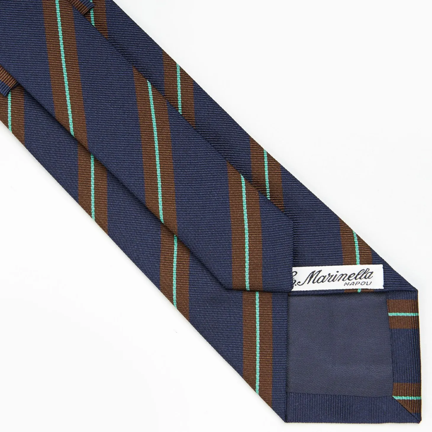 Dark Blue Sartorial Striped Silk Tie