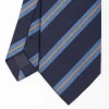 Dark Blue Sartorial Striped Silk Tie