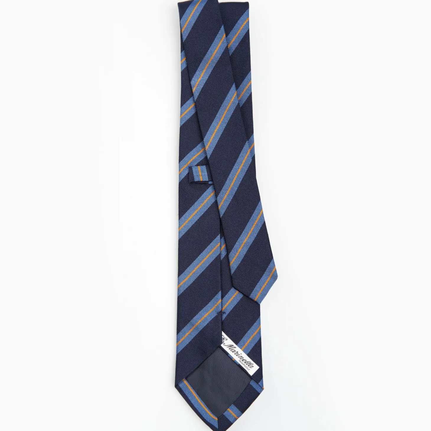 Dark Blue Sartorial Striped Silk Tie