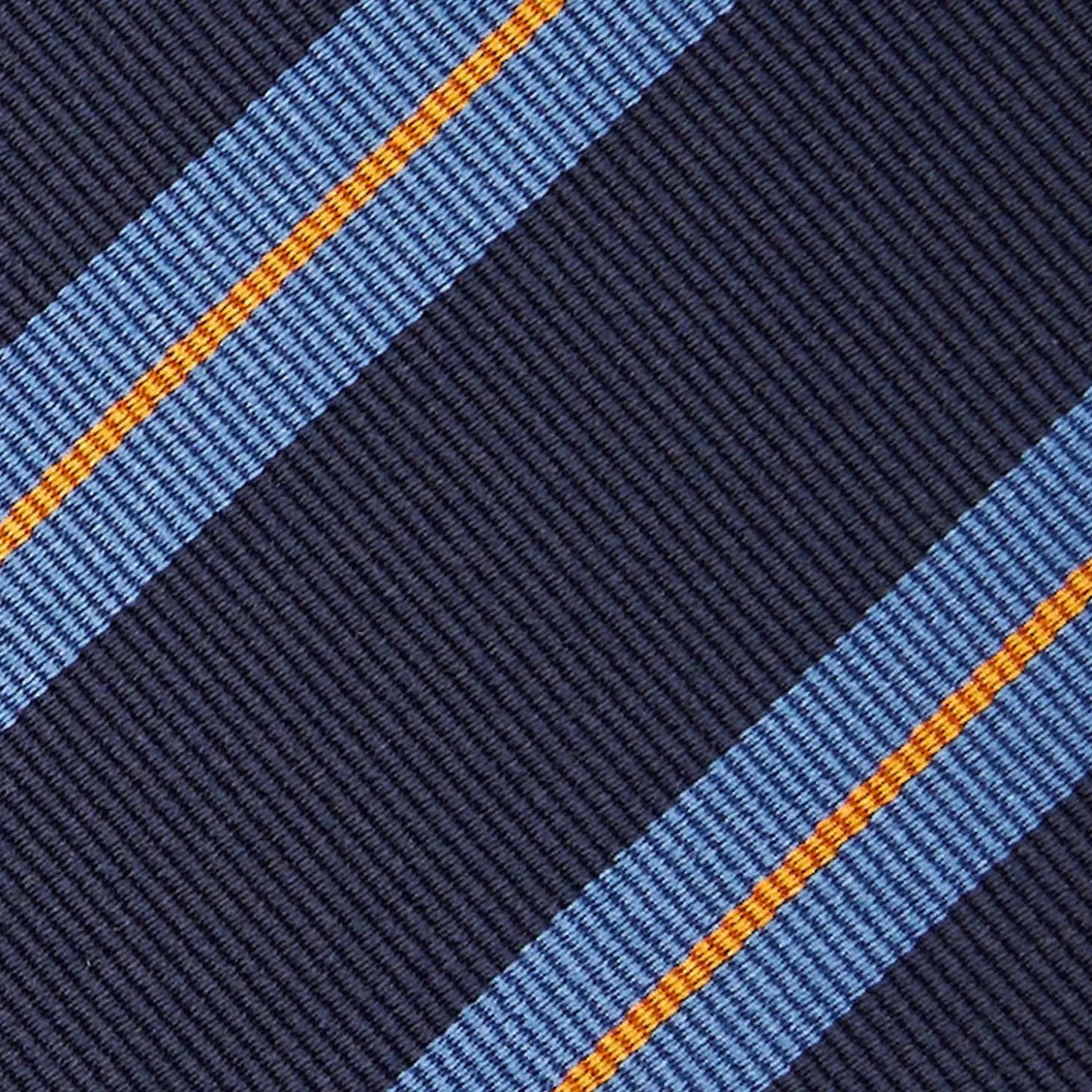 Dark Blue Sartorial Striped Silk Tie