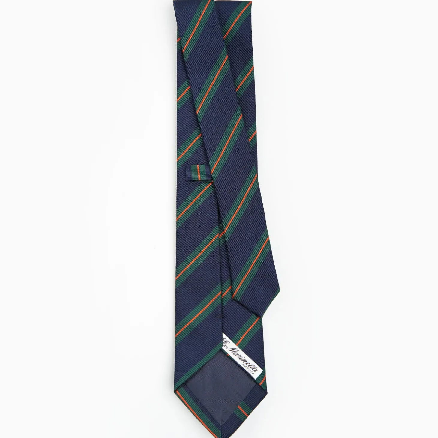 Dark Blue Sartorial Striped Silk Tie