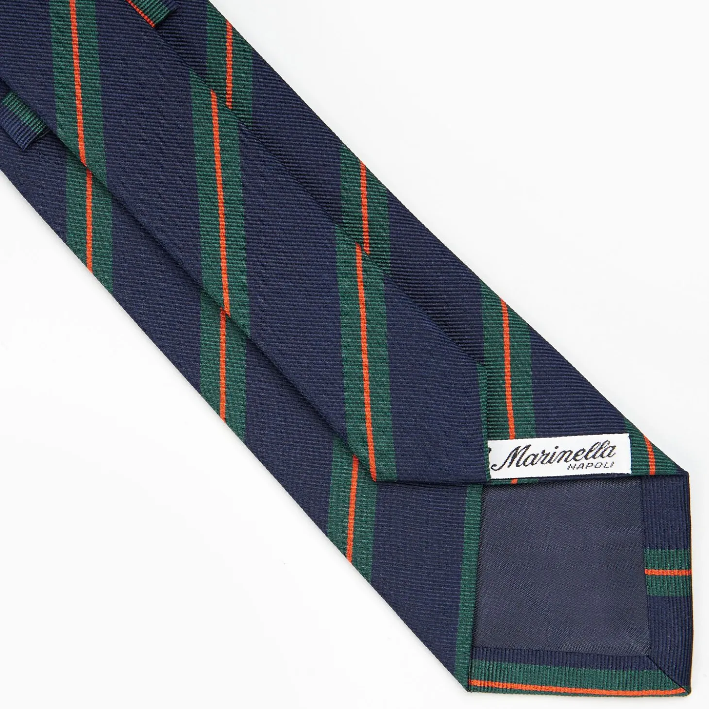 Dark Blue Sartorial Striped Silk Tie