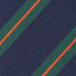 Dark Blue Sartorial Striped Silk Tie