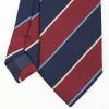 Dark Blue Sartorial Striped Silk Tie